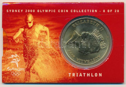 Ausztrália 2000. 5D Al-bronz "Sydneyi Olimpia 2000 - Triatlon" Karton Díszlapon T:BU Australia 2000. 5 Dollars Al-Bronze - Non Classés