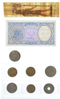 Egyiptom 8db-os Szuvenír érme- és Bankjegytétel T:AU-F Egypt 8pcs Souvenir Coins And Banknote Lot C:AU-F - Non Classificati