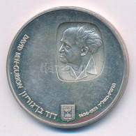 Izrael 1974. 25L Ag "David Ben Gurion Halálának Első évfordulója" T:UNC,AU Israel 1974. 25 Lirot Ag "1st Anniversary - D - Unclassified