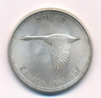 Kanada 1967. 1D Ag "Kanada Megalakulásának 100. évfordulója / II. Erzsébet" T:XF Canada 1967. 1 Dollar Ag "100th Anniver - Sin Clasificación