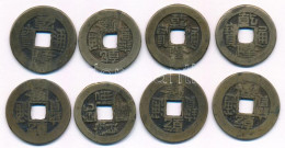 Kínai Császárság / Ching Dinasztia / 17-18. Század 1C Sárgaréz (8db) T:VF,F Patina Chinese Empire / Ching Dynasty / 17th - Non Classificati