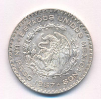 Mexikó 1967. 1P Ag "Függetlenség" T:XF Karc Mexico 1967. 1 Peso Ag "Independence" C:XF Scratched Krause KM#459 - Non Classés