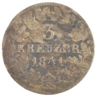 Német Államok / Baden 1841. 3kr Ag "I. Lipót" T:3 German States / Baden 1841. 3 Kreuzer Ag "Leopold I" C:F Krause KM#211 - Unclassified
