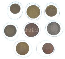 8db Vegyes Külföldi Fémpénz Kapszulákban, Közte Szerbia, Uruguay, Nagy-Britannia T:AU-VF Patina 8pcs Of Mixed Coins In C - Unclassified