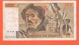 Francia France 100 Francs 1978 Delacroix ( 1° ) - 100 F 1978-1995 ''Delacroix''