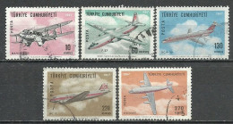 Turkey; 1967 Airmail Stamps (Complete Set) - Gebruikt
