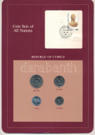Ciprus 1982. 5m - 100m (4xklf), "Coin Sets Of All Nations" Forgalmi Szett Felbélyegzett Kartonlapon T:UNC  Cyprus 1982.  - Ohne Zuordnung