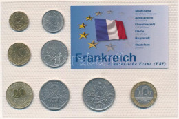 Franciaország 1960-1998. 5c-10Fr (8xklf) "Franciaország Utolsó Nemzeti Pénzei" Vákuumcsomagolt Forgalmi összeállítás, Né - Ohne Zuordnung