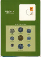 Izrael ~1980-1985. 1a-100Sh (9xklf), "Coin Sets Of All Nations" Forgalmi Szett Felbélyegzett Kartonlapon T:UNC Patina Is - Non Classificati