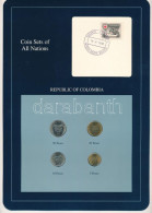 Kolumbia 1990-1991. 5P - 50P (4xklf), "Coin Sets Of All Nations" Forgalmi Szett Felbélyegzett Kartonlapon T:UNC  Colombi - Non Classés