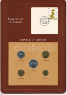 Libanon 1975-1981. 5p-1P (5xklf) "Coin Sets Of All Nations" Forgalmi Szett Felbélyegzett Kartonlapon T:UNC Kis Patina Li - Non Classés