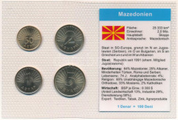 Macedónia 1993-2006. 50d-5D (4xklf) Vákuumcsomagolt Forgalmi összeállítás T:UNC Macedonia 1993-2006. 50 Deni - 5 Denar ( - Non Classificati