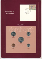 Malajzia 1982-1984. 1s - 50s (5xklf), "Coin Sets Of All Nations" Forgalmi Szett Felbélyegzett Kartonlapon T:UNC Patina M - Sin Clasificación