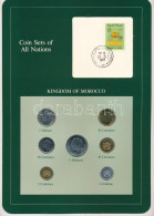 Marokkó 1974-1980. 1c-5D (7xklf), "Coin Sets Of All Nations" Forgalmi Szett Felbélyegzett Kartonlapon T:UNC Morocco 1974 - Non Classificati