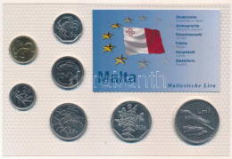 Málta 1998-2007. 1c-1L (7xklf) "Málta Utolsó Nemzeti Pénzei" Vákuumcsomagolt Forgalmi összeállítás T:UNC,AU Malta 1998-2 - Non Classificati