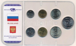 Oroszország 1998-2003. 1k-5R (7xklf) "A Világ Pénzei" Forgalmi összeállítás Fóliatokban, Német Nyelvű Tanúsítvánnyal T:U - Zonder Classificatie
