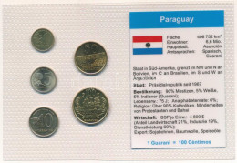 Paraguay 1990-1995. 1G-100G (5xklf) Vákuumcsomagolt Forgalmi összeállítás T:UNC Paraguay 1990-1995. 1 Guarani - 100 Guar - Sin Clasificación