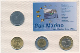 San Marino 1976-1997. 100L-1000L (4xklf) Vákuumcsomagolt Forgalmi összeállítás Emlékkiadásokból T:UNC San Marino 1976-19 - Non Classés