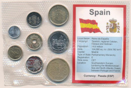 Spanyolország 1989-2001. 1P-500P (8xklf) Vákuumcsomagolt Forgalmi összeállítás T:UNC-XF Hullámos Csomagolás Spain 1989-2 - Unclassified
