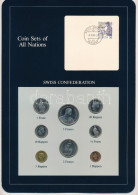 Svájc 1982-1985. 1r-5Fr (8xklf), "Coin Sets Of All Nations" Forgalmi Szett Felbélyegzett Kartonlapon T:UNC Switzerland 1 - Unclassified