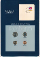 Tajvan ~1980-1985. 50c-10D (4xklf), "Coin Sets Of All Nations" Forgalmi Szett Felbélyegzett Kartonlapon T:UNC Taiwan ~19 - Non Classés