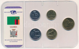 Zambia 1992. 25n-10K (5xklf) "A Világ Pénzei" Forgalmi összeállítás Fóliatokban, Német Nyelvű Tanúsítvánnyal T:UNC Zambi - Non Classés