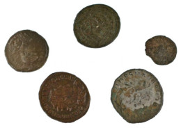 Római Birodalom 5db-os Bronz érmetétel T:VF,F Roman Empire 5pcs Bronze Coin Lot C:VF,F - Ohne Zuordnung