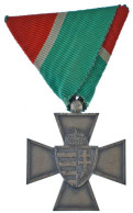 1940. "Nemzetvédelmi Kereszt" Ezüstözött Bronz Kitüntetés Modern Mellszalagon T:XF  Hungary 1940. "National Defense Cros - Non Classés