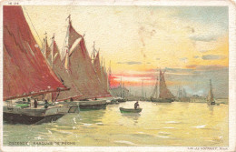 BELGIQUE - Ostende - Barques  De Pêche - Colorisé - Carte Postale Ancienne - Oostende