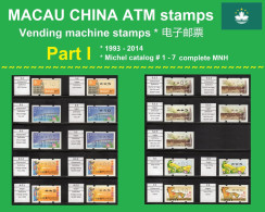 Macau Macao China ATM Stamps Part I * 1993-2014 MNH * Klussendorf Nagler Frama CVP Automatenmarken - Vignette [ATM]