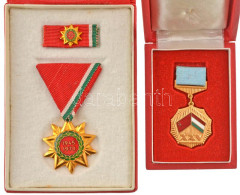 1970. "Felszabadulási Jubileumi Emlékérem" Aranyozott, Zománcozott Bronz Kitüntetés Mellszalagon, Miniatűrrel Szalagsávo - Unclassified