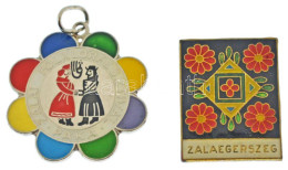 DN "Zalai Folklórfesztivál - Páka" Műgyantás Fém Medál (29mm) + DN "Zalaegerszeg" Műgyantás Fém Kitűző (25x20mm) T:XF - Sin Clasificación