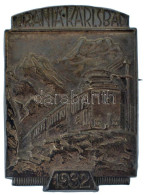 Csehszlovákia 1932. "Urania Karlsbad 1932" Karlovy Vary-i Utazási ügynökség Fém Reklámjelvénye (44x31mm) T:AU Czechoslov - Unclassified