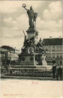 ** T2/T3 Arad, Vértanú Szobor, Hubert Bertalan üzlete / Martyrs' Statue, Shops (EK) - Unclassified