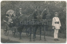 * T2/T3 Arad, Újarad, Új-Arad, Aradul Nou; Kirándulás Lovas Hintóval / Horse Chariot Trip. Photo Atelier I. Dreher (EK) - Non Classificati