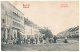 * T2/T3 1914 Beszterce, Bistritz, Bistrita; Fa Utca, Beszterce Vidéke Takarékpénztár, üzletek / Holzgasse. Bistritzer Di - Non Classificati