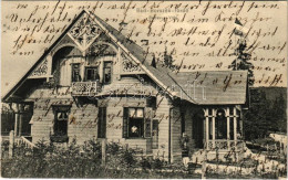 * T2/T3 1910 Borszék, Borsec; Bellevue Villa / Villa (EK) - Ohne Zuordnung