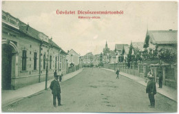 T2 1906 Dicsőszentmárton, Tarnaveni, Diciosanmartin; Rákóczy Utca. Hirsch Mór Kiadása / Street - Sin Clasificación