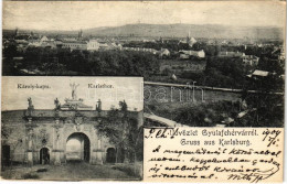 T2/T3 1904 Gyulafehérvár, Karlsburg, Alba Iulia; Károly Kapu / Karlsthor / Castle Gate (EK) - Ohne Zuordnung