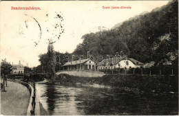 T2/T3 1909 Besztercebánya, Banská Bystrica; Garam, Szent János (Szentjános) Vasútállomás. Walther Adolf és Társai Kiadás - Ohne Zuordnung