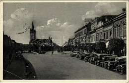 T3 1932 Eperjes, Presov; Masaryk Utca, Autók / Masaryková Ul. / Street, Automobiles (EB) - Ohne Zuordnung