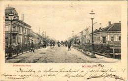 T2/T3 1906 Kassa, Kosice; Klobusiczky Utca, Urbán A. M. üzlete, Híd / Street View, Shop, Bridge - Non Classés