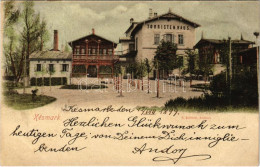 T2/T3 1899 (Vorläufer) Késmárk, Kezmarok; Turista Ház, Fürdő. Kiadja R. Schmidt / Touristen Haus, Bader / Tourist House, - Non Classés