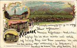 T2/T3 1898 (Vorläufer) Késmárk, Kezmarok; Városháza, Magas Tátra, Fő Tér, Lyceum új épülete / Vysoké Tatry, Town Hall, M - Non Classificati