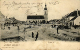 T2/T3 1904 Szenice, Szenicz, Senitz, Senica Nad Myjavou; Piac Tér, Templom. Löffler J. Kiadása / Square, Church (EK) - Ohne Zuordnung