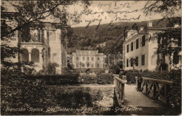 T2/T3 1909 Trencsénteplic, Trencianske Teplice; Gróf Seldern Nyaralók. Wertheim Zsigmond Kiadása / Villen Graf Seldern / - Ohne Zuordnung