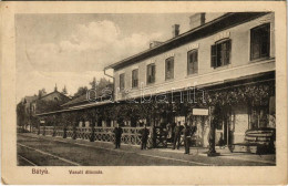 T2/T3 1914 Bátyú, Batyovo, Batovo, Batiovo; Vasútállomás. Márkus József Kiadása / Railway Station (EK) + "KIRÁLYHÁZA-MIS - Non Classés