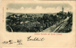 * T2/T3 Fiume, Rijeka; Schloss Tersatto Mit Kirche / Trsat Castle And Church (EK) - Ohne Zuordnung