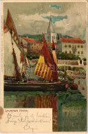 T2/T3 1902 Lovran, Lovrana; Hafen / Port. Künstlerpostkarte No. 1133. Von Ottmar Zieher. Litho S: Raoul Frank (EK) - Ohne Zuordnung