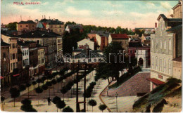 T2/T3 Pola, Pula; Giardini / Garden And Tram / Park és Villamos. Josef König K.u.K. Kriegsmarine Maschinenquartiermeiste - Ohne Zuordnung